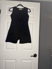 Qinsen Shorts Jumpsuit One Piece Xl Black 