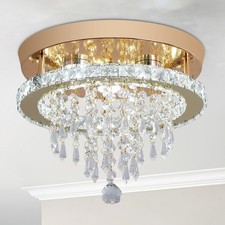 Crystal LED Ceiling Light Gold