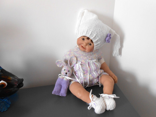 Hand knitted lilac - knitted,