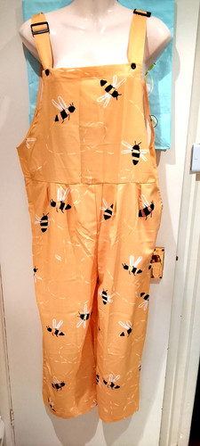 Yellow bee print ladies long - yellow,