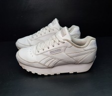 REEBOK REWIND SIZE 3.5UK EUR36 WOMENS WHITE LOW TOP LACE UP TRAINERS SHOES