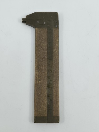 Vintage boxwood brass slide - boxwood,
