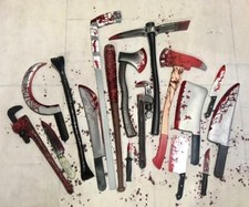 Realistic Halloween Weapons Knife REPLICA Fancy Dress Decoration Prop BLOODY