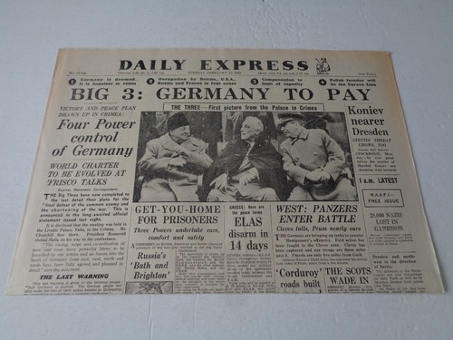 Ww2 wartime newspaper daily - ww2,