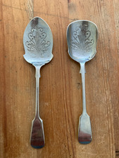 2 x  vintage William Page and Co sugar/jam spoon shovel silver plated ?