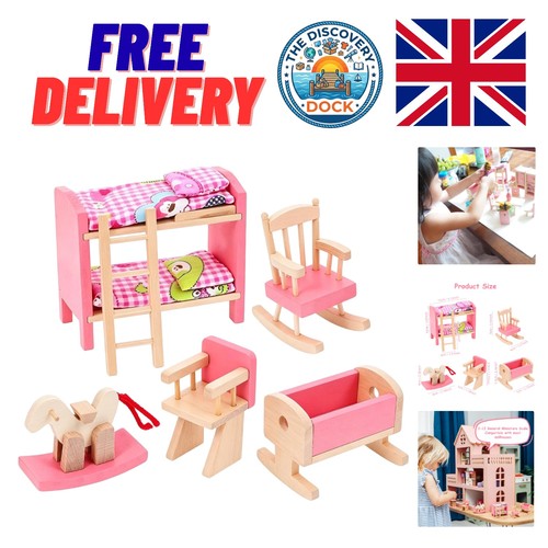 Adorable pink wooden dolls - pink,