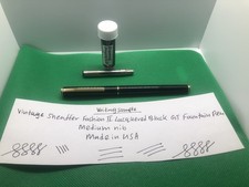 Vintage Sheaffer Fashion 11 Lacquered Black GT Fountain Pen withConverter, etc