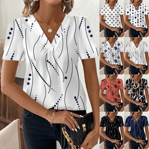 Ladies neck tops - v-neck, summer