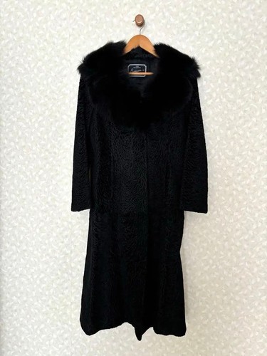 Premium mink fur black long - fur,