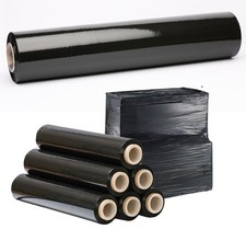 BLACK STRONG ROLL PALLET STRETCH SHRINK WRAP CAST PARCEL PACKING CLING FILM WRAP