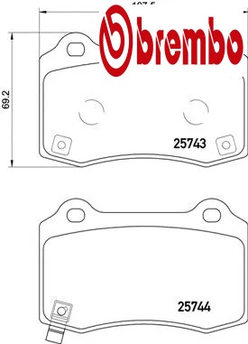 Rear brake pad set - pad,