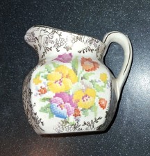 Pretty Vintage Tunstall Chintz Floral Tapestry Creamer Jug