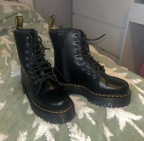 Martens black leather - black,
