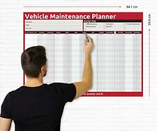 HGV PSV Vehicle Maintenance Wall Planner A1 Forward Un-Dated Folded Or Rolled