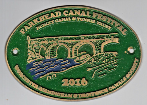 Canal boat brass - boat, plaque