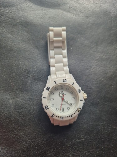White toy watch - white,