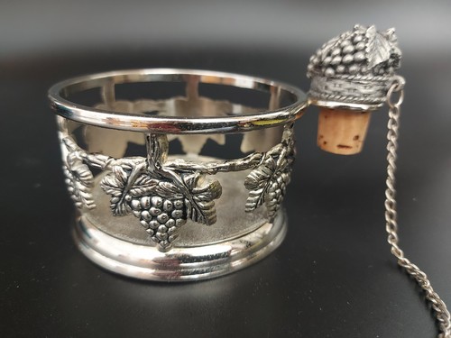Vintage silver plate wine - vintage,