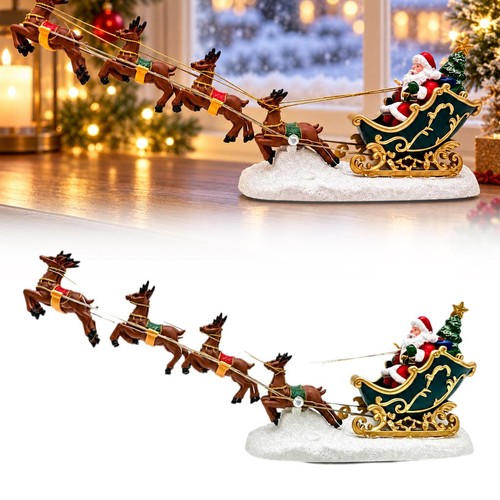Santa sleigh resin christmas - santa,