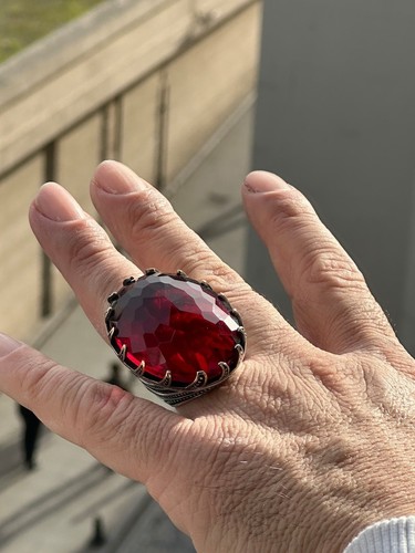 925 ruby stone - stone, large