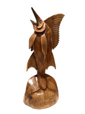 Hand Carved Wooden Sword Fish /Marlin / Sailfish Sculpture / Decorative Ornament