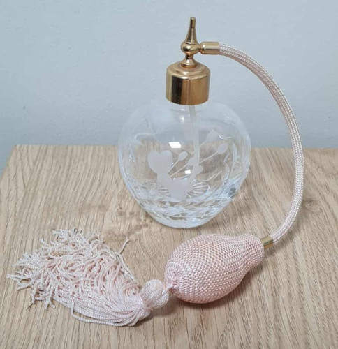 Vintage cut glass perfume - glass,