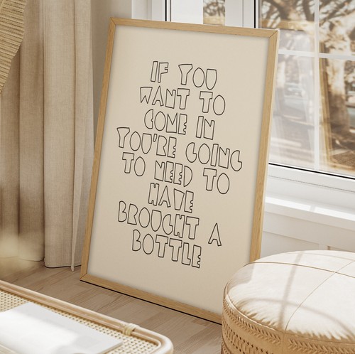 Bring bottle wall art - bring,