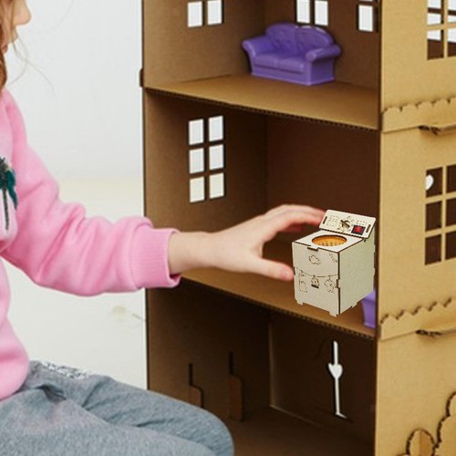 Wood washing machine toy - machine,