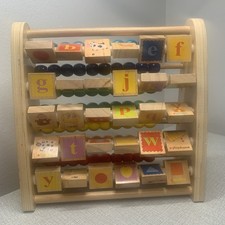 Child's Duel Wooden Alphabet Abacus/Beads Abacus (a) 