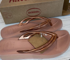 HAVAIANAS WEDGE CROCUS ROSE LADIES SUMMER SHOE FLIP FLOPS UK 2 RRP £32 REF #S94