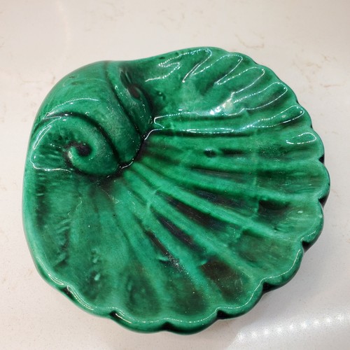 Emerald green clam shell soap - clam,