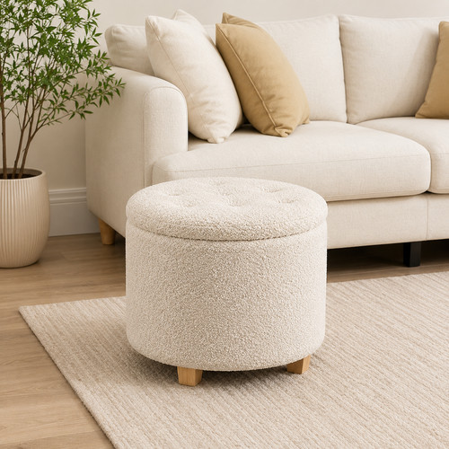 Small round storage - round, ottoman