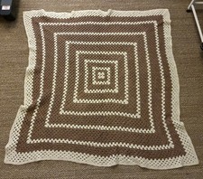 CROCHET WOOL GRANNY BLANKET