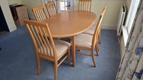 Skovby oak finish dining table - skovby,
