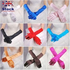 Wedding Gloves Finger Long Gloves Prom Costume Accessories Wrist Stretch Satin