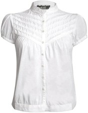 Blouse Shirt High Neck Cap