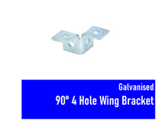 GALVANISED 90° 4 HOLE WING