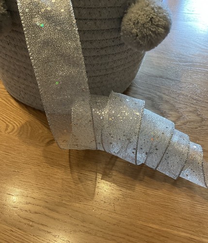 Wired christmas ribbon sparkly - christmas,