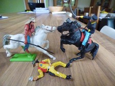 7 Britains Deetail UNION ARMY COWBOYS & INDIAN FIGURES Excellent Condition