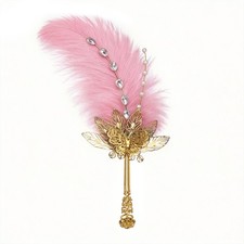 Ostrich feather fan hand - feather,