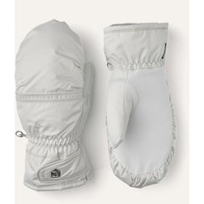 Hestra Gloves Primaloft Leather Womens Ski and Snowboard Mitts White
