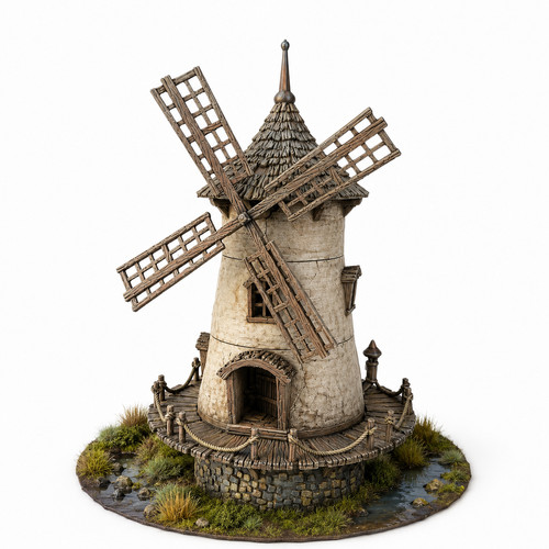 32mm windmill dice tower - windmill, /