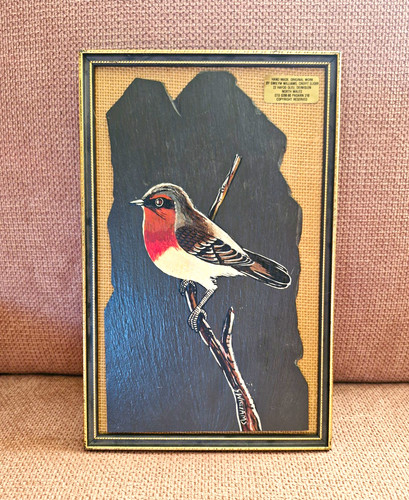 Original signed framed robin - original,