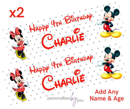 Personalised minnie - 2x, &