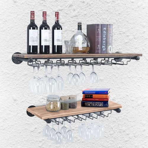 Floating wine rack - rack, wall