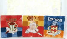 Coffee Art Hand Painted Plates