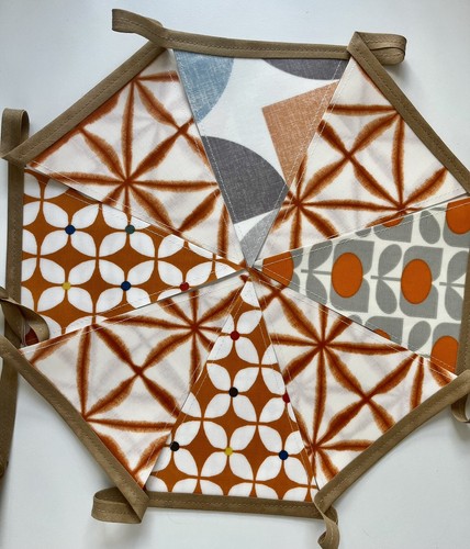 Handmade oilcloth bunting - oilcloth,