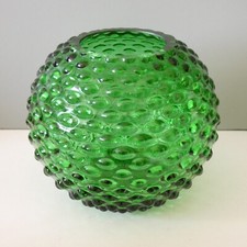 Vintage Czech Art Glass Green