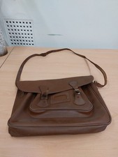 Vintage Saddle Leather Briefcase / Messenger Bag