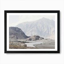 Pakistan Desert In Korakoram Mounta Framed Wall Art Poster Canvas Print Picture