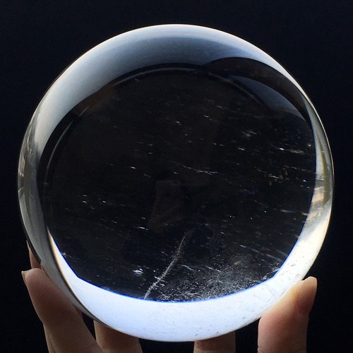Clear quartz sphere negative - quartz,